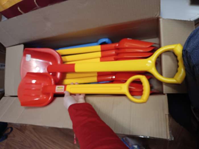 Фотография покупателя товара Лопата большая №2 детская, 53.5 см, МИКС - Фото 6