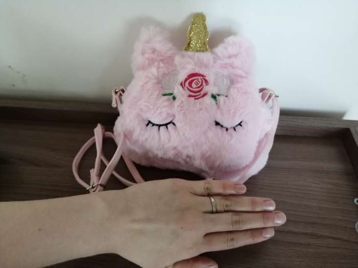 Фотография покупателя товара Сумка детская для девочки "Единорог", на молнии, цвет розовый - Фото 1