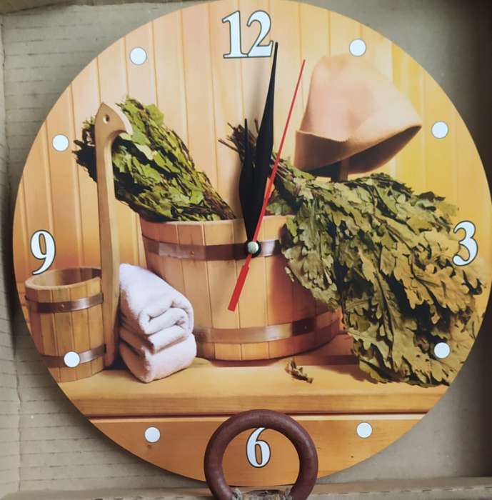 Фотография покупателя товара Часы настенные "Вкусная баня", плавный ход, d-24 см