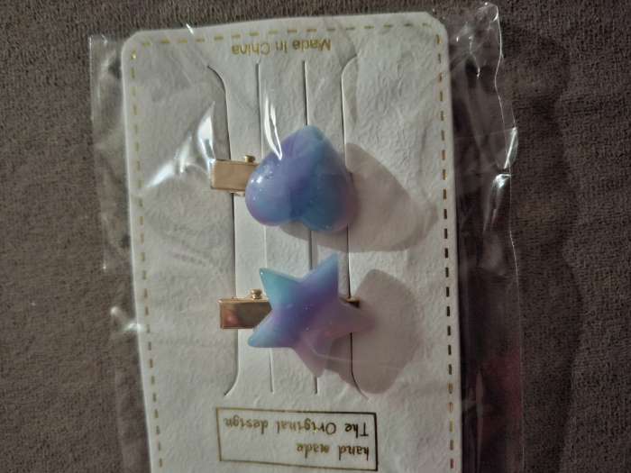 Фотография покупателя товара Заколки для волос 2 шт., космос - Фото 1