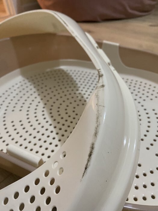 Фотография покупателя товара Лоток для кошек «Космо, 51.9×37.8×21.3 см, с сеткой и бортом, пластик, коричневый - Фото 5