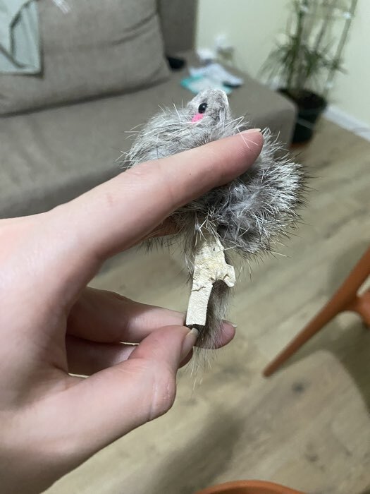 Фотография покупателя товара Мышь, 5 см, натуральный мех, серая - Фото 21