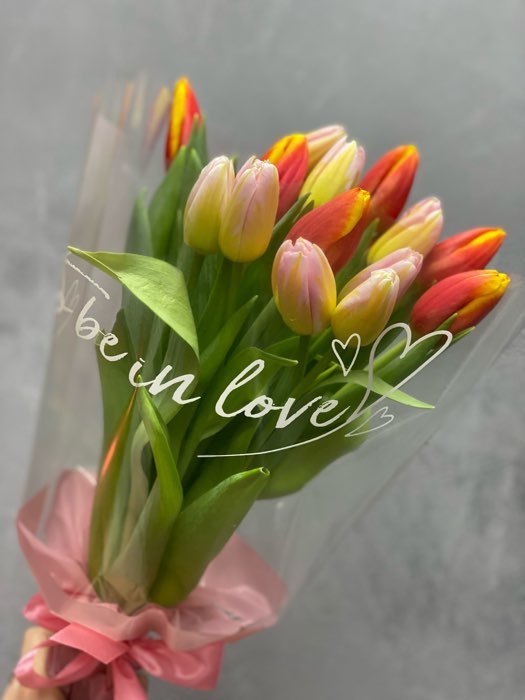 Фотография покупателя товара Пакет цветочный Конус "To be in love", 40/50, пыльно-розовый - Фото 1