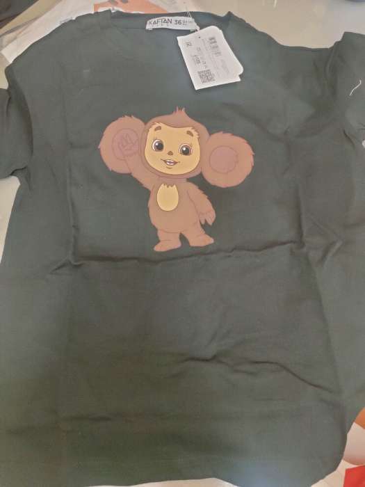 Фотография покупателя товара Футболка детская KAFTAN «Чебурашка», красная, размер 28 (86-92 см) - Фото 1