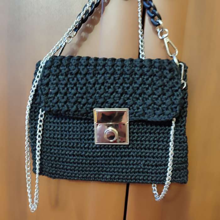 Фотография покупателя товара Застёжка для сумки, 4.3×4.7 см, цвет серебряный - Фото 1