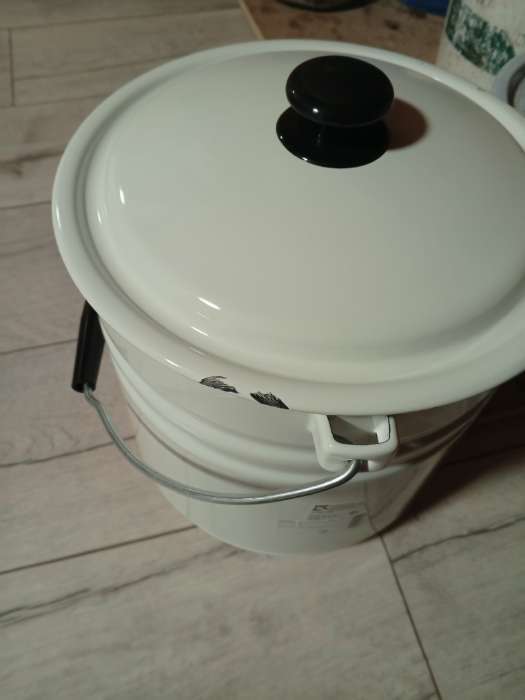 Фотография покупателя товара УЦЕНКА Ведро эмалированное, 12 л, белое - Фото 1