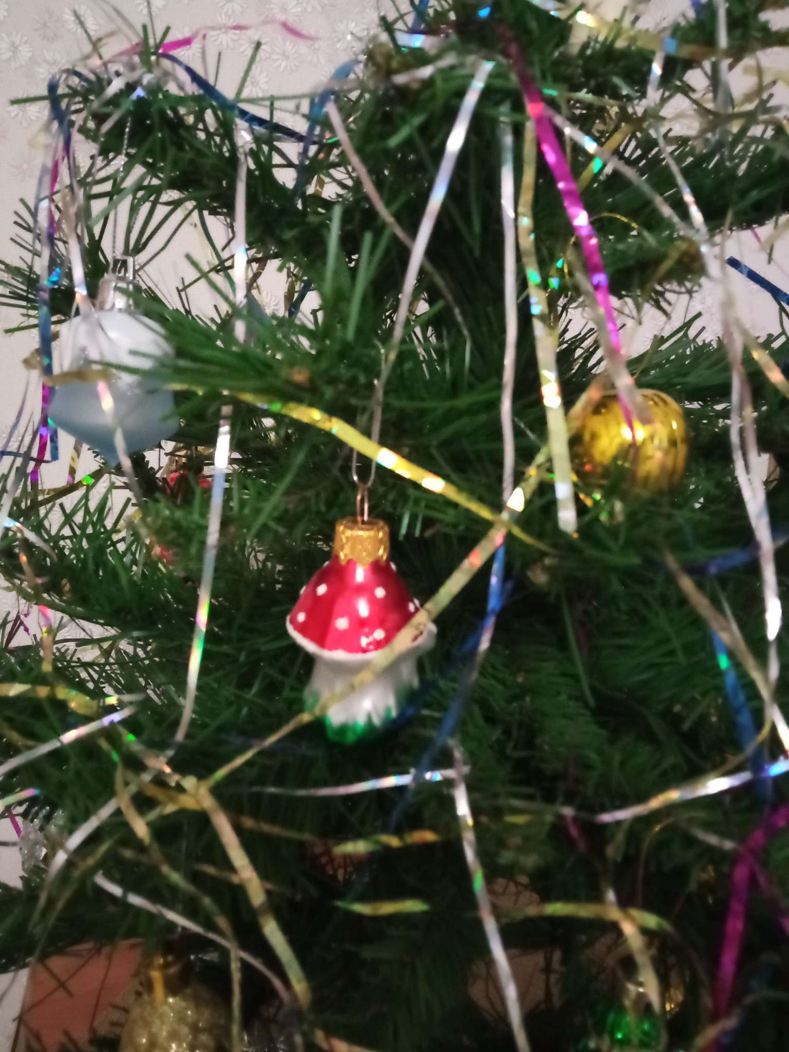 Фотография покупателя товара Ёлочное украшение «Грибочек» h=6 см - Фото 1