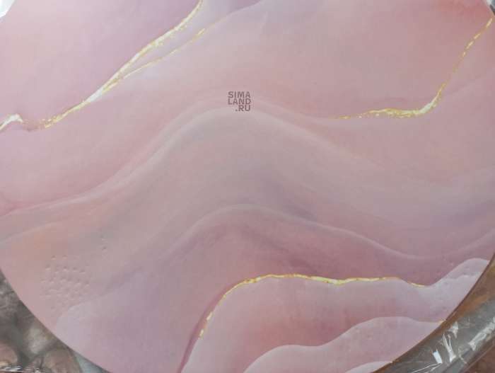 Фотография покупателя товара Подложка под торт усиленная, кондитерская упаковка, «Мрамор», 26 см, 2,5 мм