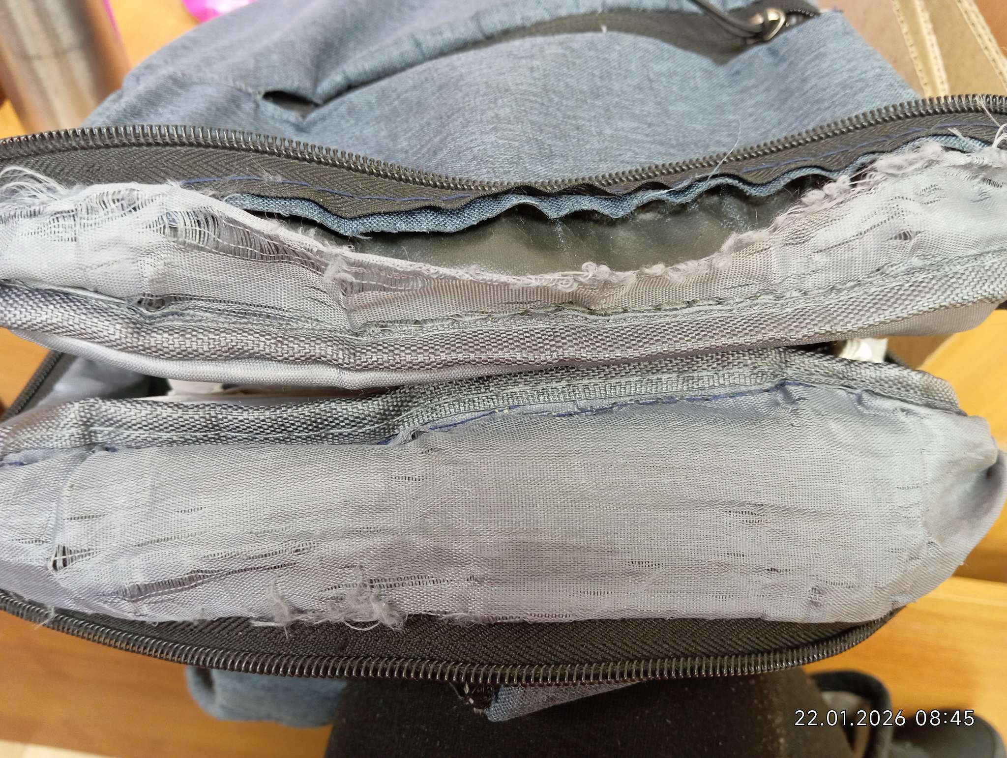 Фотография покупателя товара Рюкзак городской на молнии, с карманами, с USB, размер 29×11×39 см, синий - Фото 6