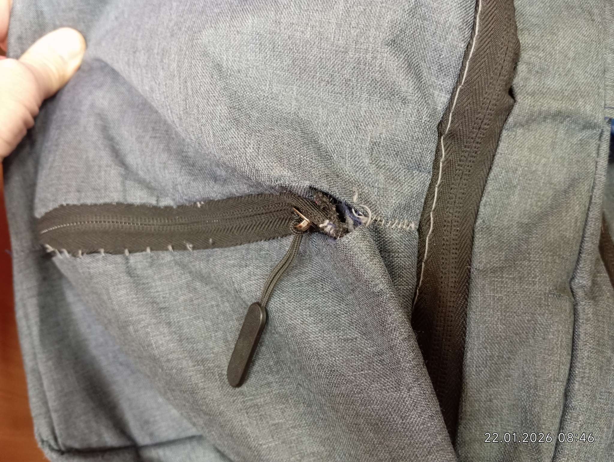 Фотография покупателя товара Рюкзак городской на молнии, с карманами, с USB, размер 29×11×39 см, синий - Фото 7