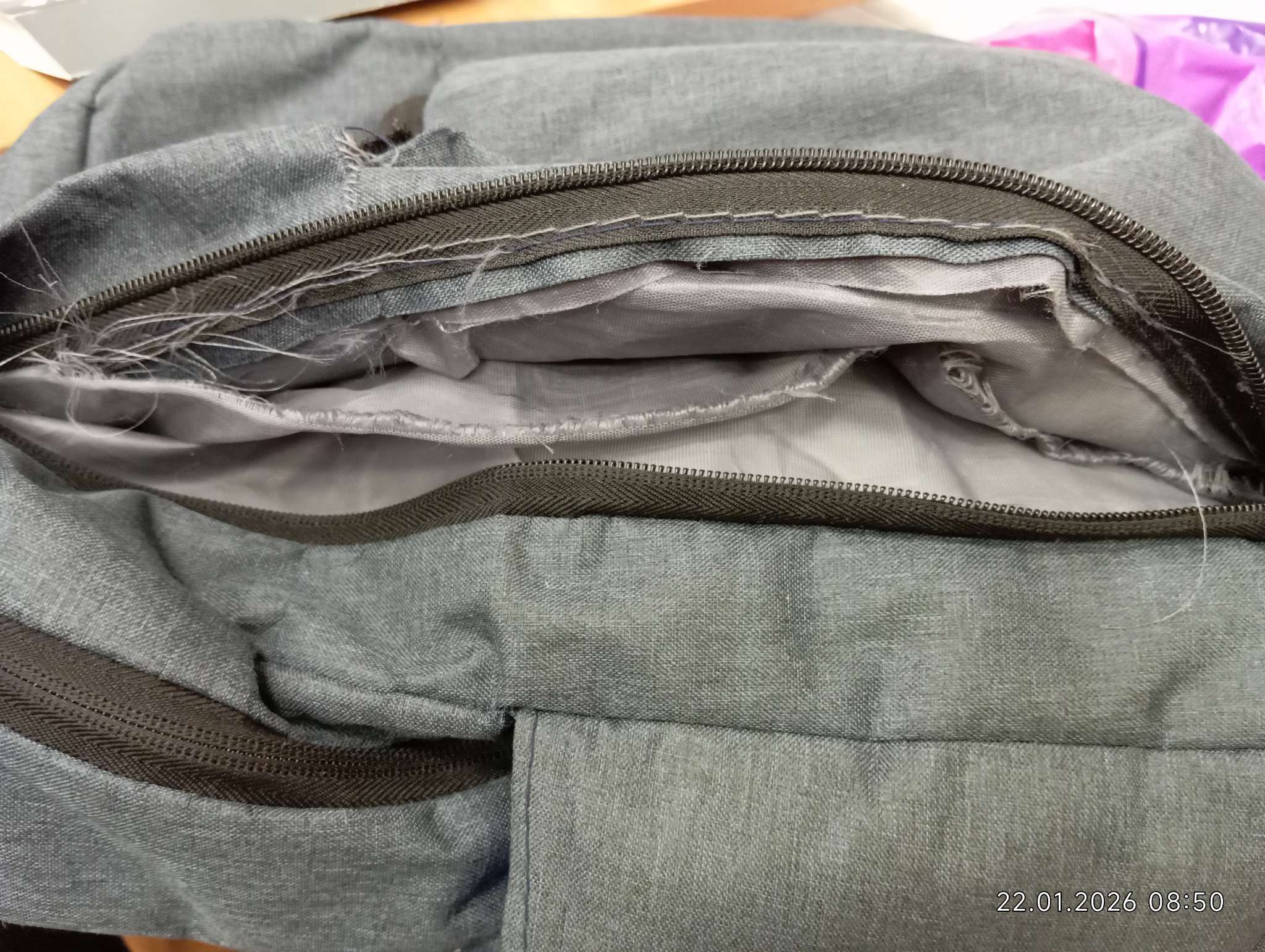 Фотография покупателя товара Рюкзак городской на молнии, с карманами, с USB, размер 29×11×39 см, синий - Фото 9