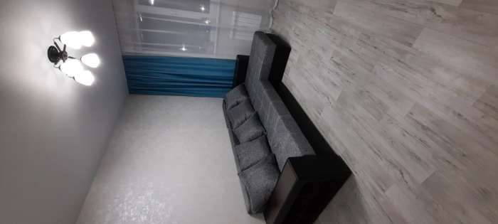 Фотография покупателя товара Угловой диван «Дубай», еврокнижка, правый угол, цвет серая рогожка / чёрная экокожа - Фото 22