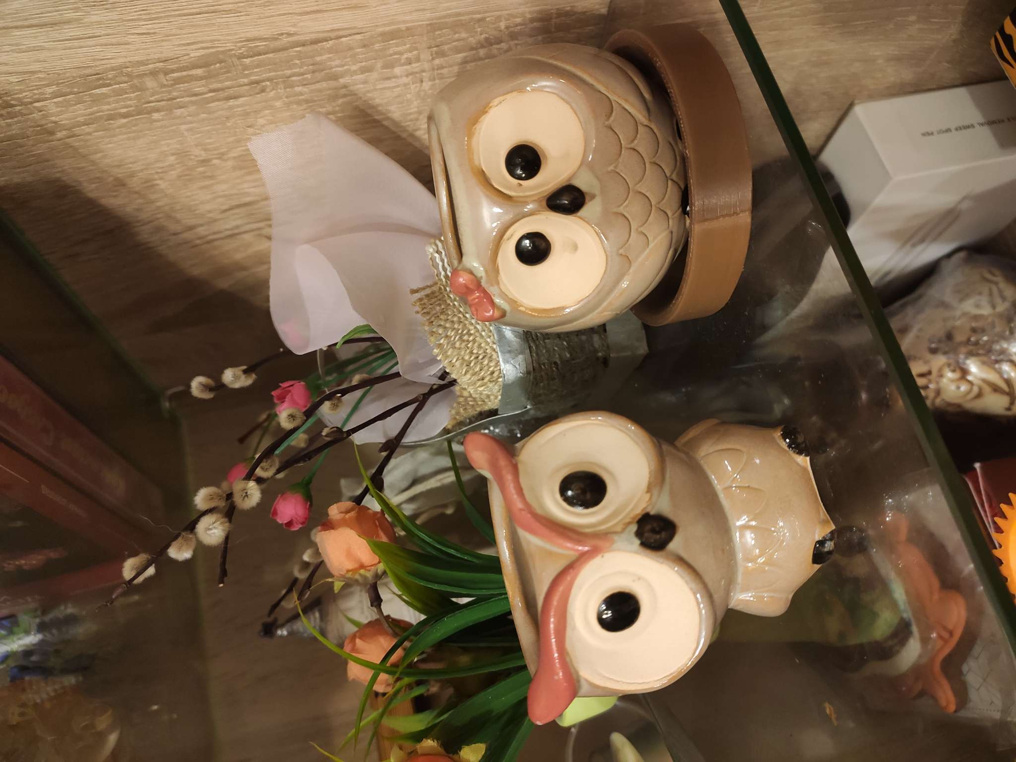 Фотография покупателя товара Декоративный горшок для цветов «Совёнок Бом», 150 мл, 8×6×5.5 см, керамический - Фото 1