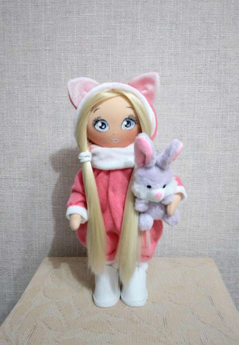 Фотография покупателя товара Волосы - тресс для кукол «Прямые» длина волос: 25 см, ширина:100 см, цвет № 613А - Фото 2