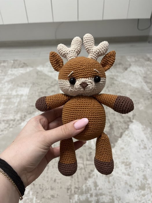 Фотография покупателя товара Мягкая игрушка своими руками «Олень Нил», 32 см, амигуруми, новогодний набор для творчества - Фото 1