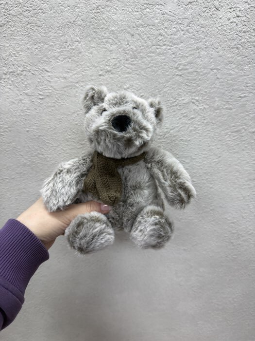 Фотография покупателя товара Мягкая игрушка «Мишка» в коричневом шарфике, 18 см - Фото 1