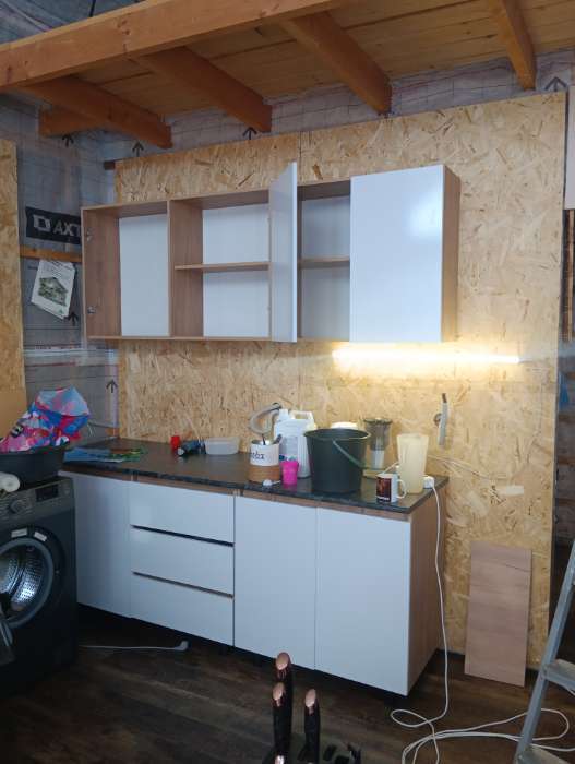 Фотография покупателя товара УЦЕНКА Кухонный гарнитур 2000 Челси, Дуб крафт/Графит/Кастилло - Фото 15