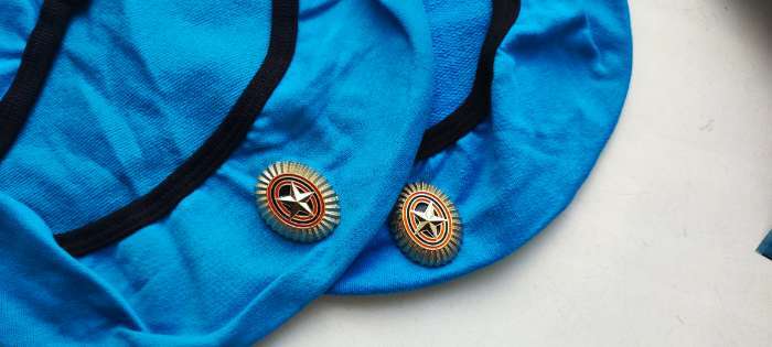 Фотография покупателя товара Берет с металлической кокардой, р. 54–58 см, голубой