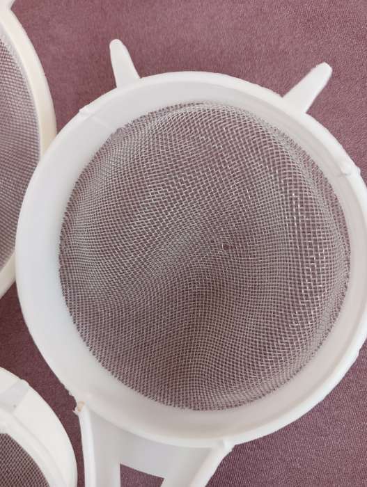 Фотография покупателя товара Сито для просеивания с ручками Доляна, набор 3 шт., d=6.5/8/11.5 см, белый - Фото 18