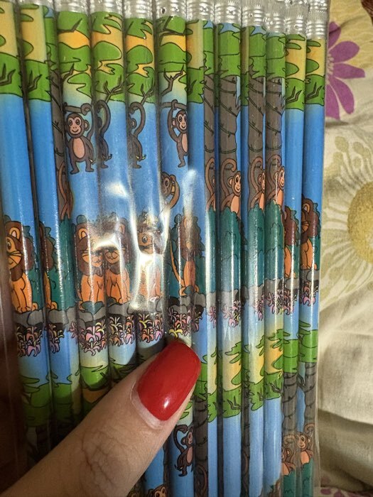 Фотография покупателя товара Карандаш чернографитный Calligrata «Зверушки», НВ, с ластиком, корпус круглый - Фото 1