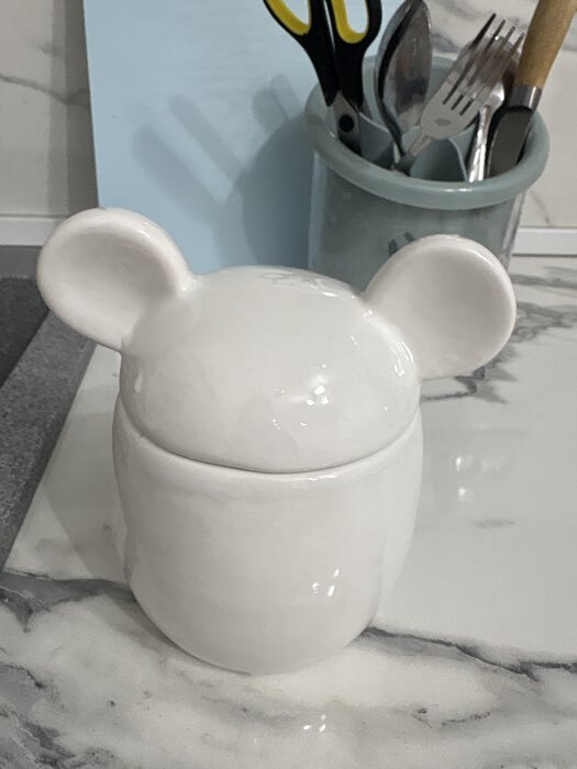 Фотография покупателя товара Сахарница Доляна «Мишка Отто», 400 мл, 11×12×12.5 см, белая - Фото 2