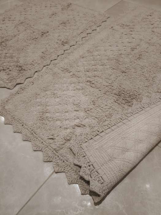 Фотография покупателя товара Коврики SL Home, 2 шт., 59×73 см, 68×104 см, кремовые - Фото 2