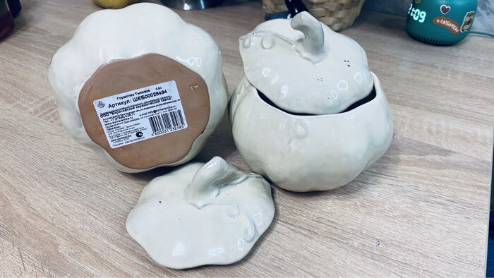 Фотография покупателя товара Горшок для запекания Борисовская керамика «Тыква», 750 мл, бежевый - Фото 1