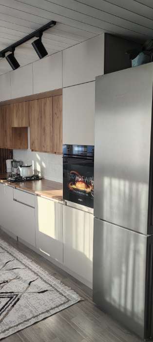 Фотография покупателя товара УЦЕНКА Кухонный гарнитур в потолок 2400 Виктория, Кашемир/Дуб крафт - Фото 10