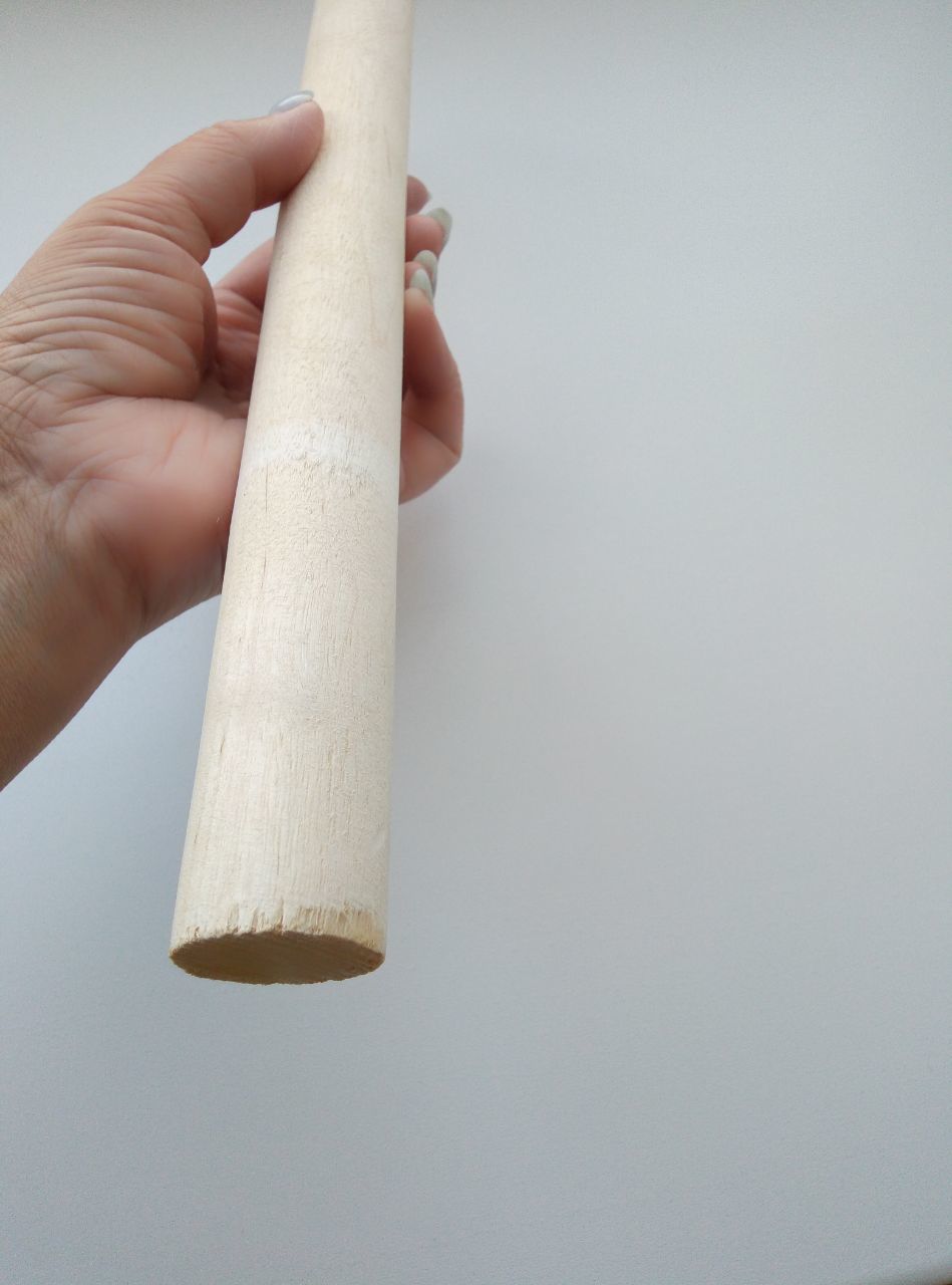 Фотография покупателя товара Скалка прямая Доляна, 30×3 см, берёза