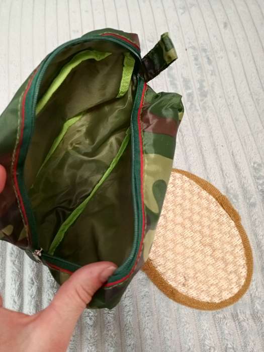 Фотография покупателя товара Подарочный набор «23 февраля», мужская косметичка и мочалка - Фото 2