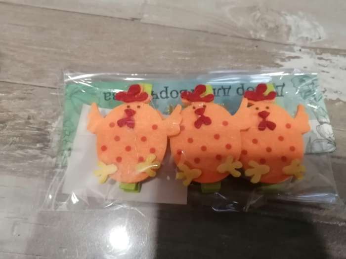 Фотография покупателя товара Декор для творчества дерево, фетр «Прищепка. Петушок-яйцо», набор 3 шт. 1.8×4×4.8 см - Фото 1