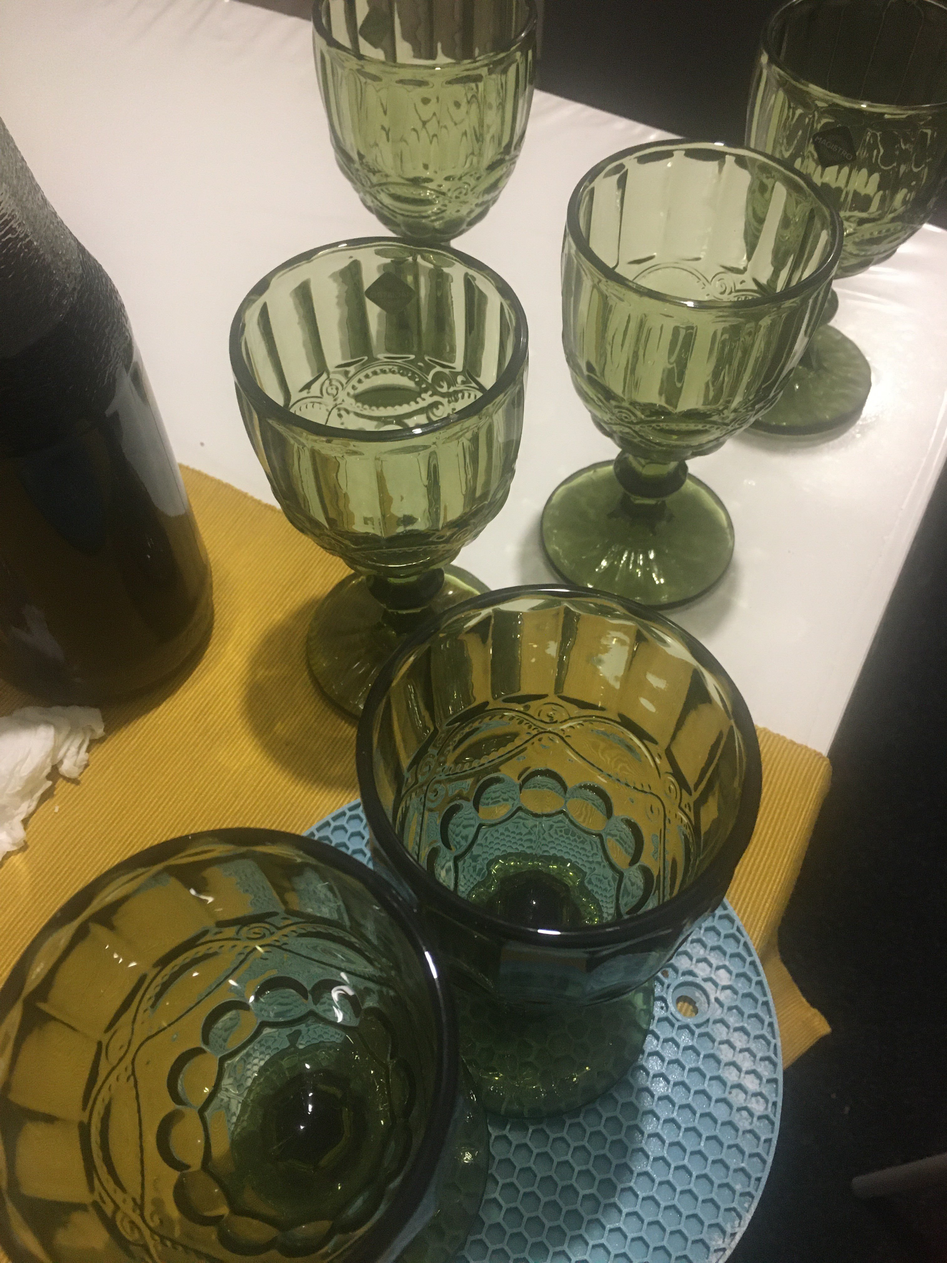 Фотография покупателя товара Набор бокалов стеклянных Magistro «Ла-Манш», 250 мл, 9×15,2 см, 6 шт, цвет зелёный - Фото 11