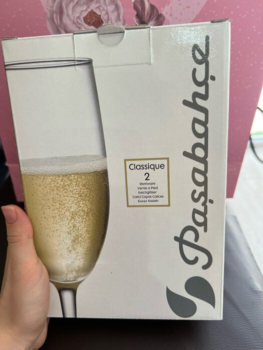 Фотография покупателя товара Набор стеклянных бокалов для шампанского Classique, 250 мл, 2 шт - Фото 3