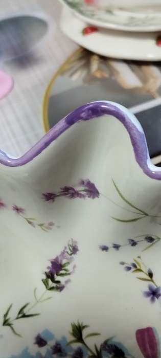 Фотография покупателя товара Блюдо сервировочное Доляна «Лаванда», 21×15×4.5 см, цвет белый - Фото 2