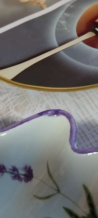 Фотография покупателя товара Блюдо сервировочное Доляна «Лаванда», 21×15×4.5 см, цвет белый - Фото 3