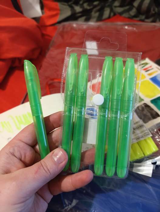 Фотография покупателя товара Маркер-текстовыделитель Calligrata, скошенный наконечник, узел 5 мм, синий - Фото 1