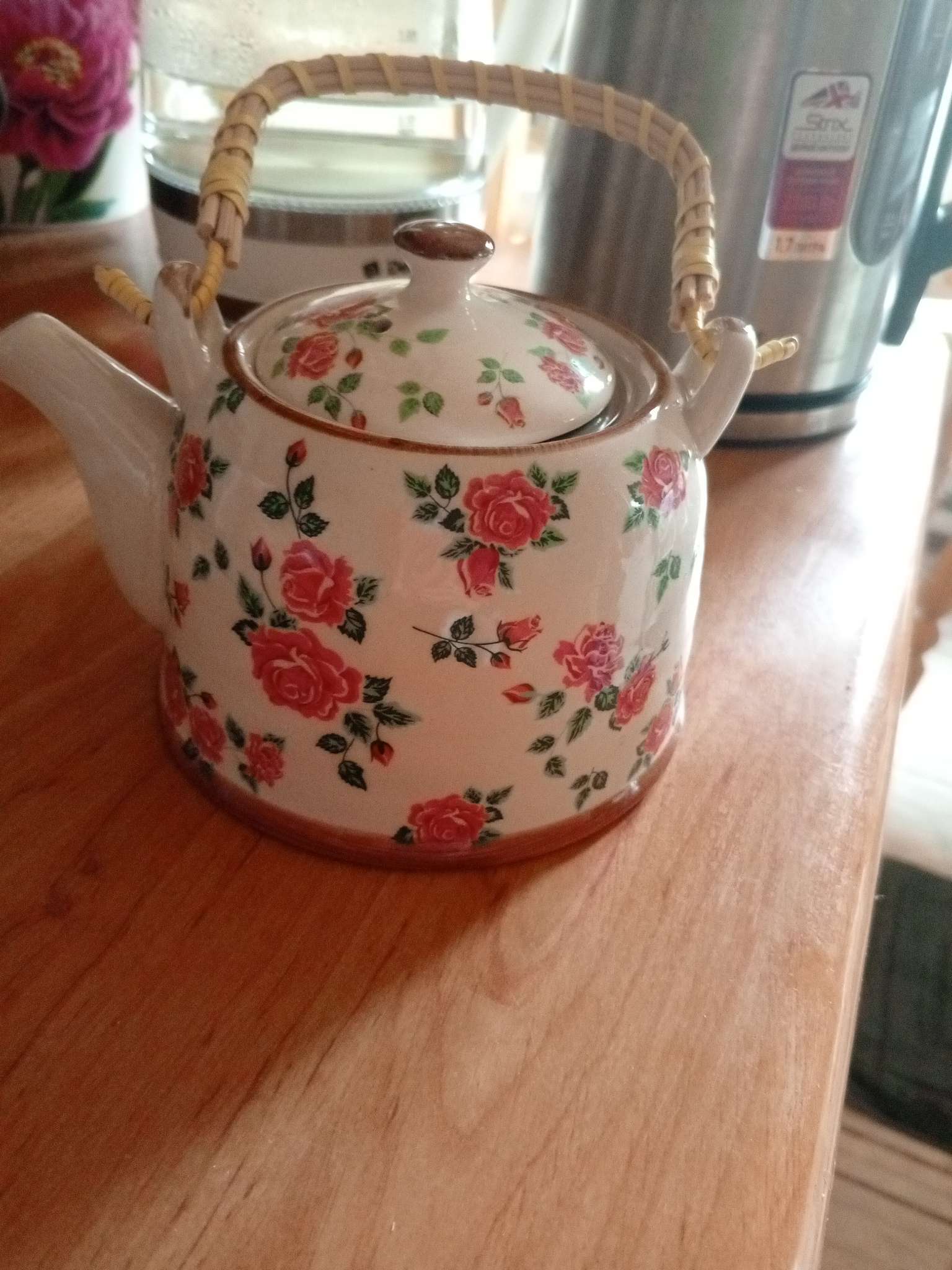 Фотография покупателя товара Чайник заварочный «Деревня», металлическое сито, 900 мл, керамика, белый - Фото 3