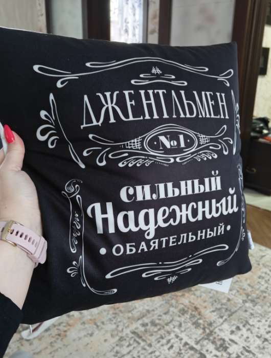 Фотография покупателя товара Подушка декоративная «Этель. Джентельмен», 40×40 см, велюр - Фото 2