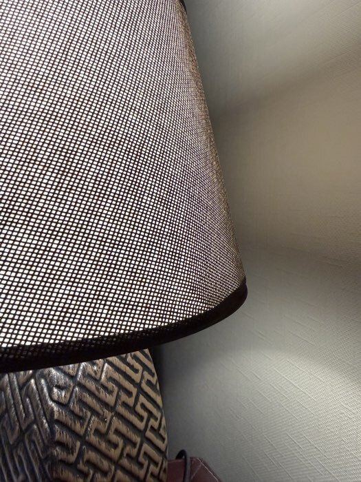 Фотография покупателя товара Настольная лампа с абажуром RISALUX 16444/1BR, E14, 40 Вт, бронза, 22×22×34 см - Фото 3