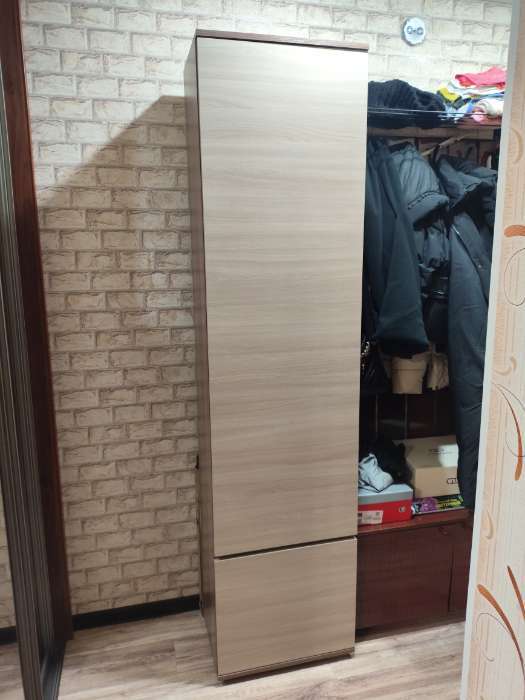 Фотография покупателя товара Шкаф бельевой «Ника», 500×354×2032 мм, цвет ясень шимо светлый/ясень шимо тёмный - Фото 3