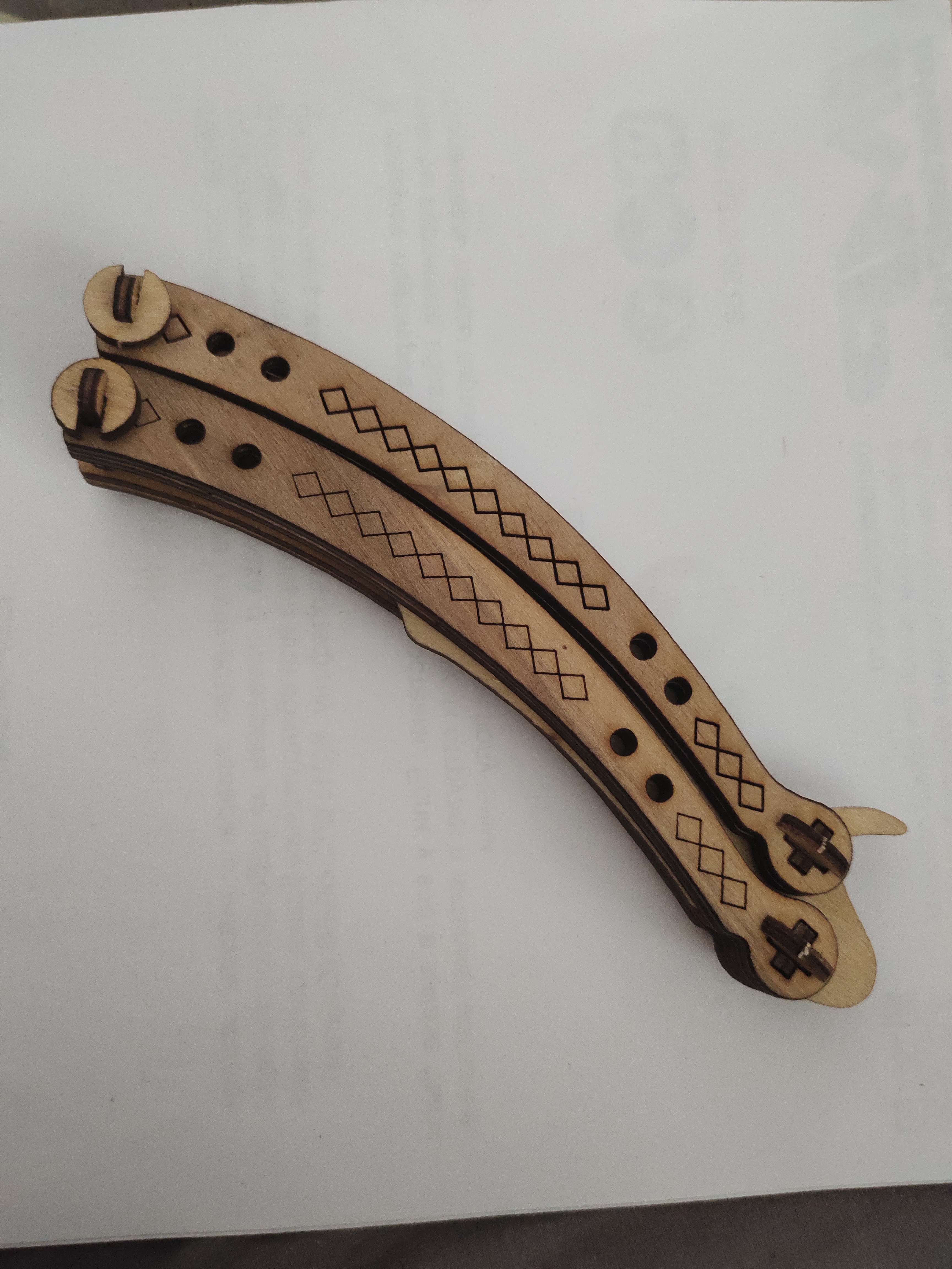 Фотография покупателя товара Сувенир деревянный "Нож бабочка" - Фото 1