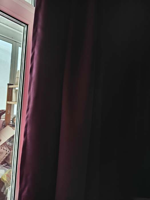 Фотография покупателя товара Штора блэкаут портьерная «Этель», 130×300 см, цвет сливовый - Фото 1