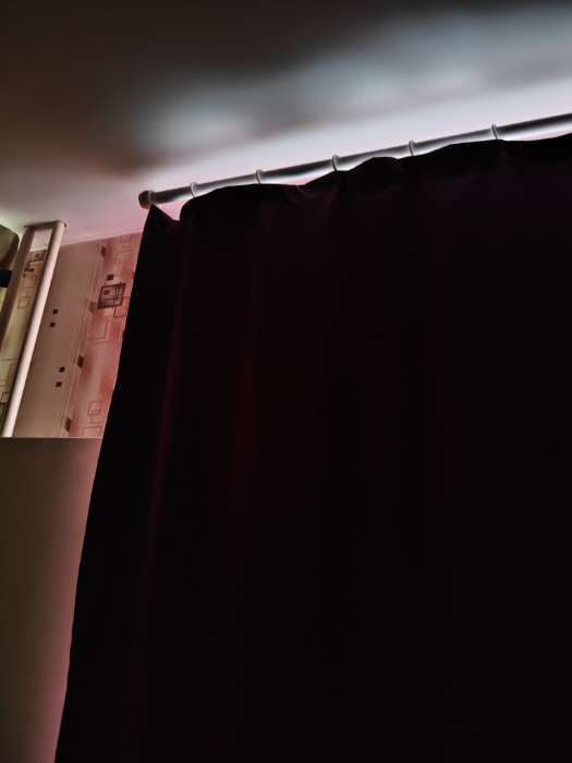 Фотография покупателя товара Штора блэкаут портьерная «Этель», 130×300 см, цвет сливовый - Фото 2