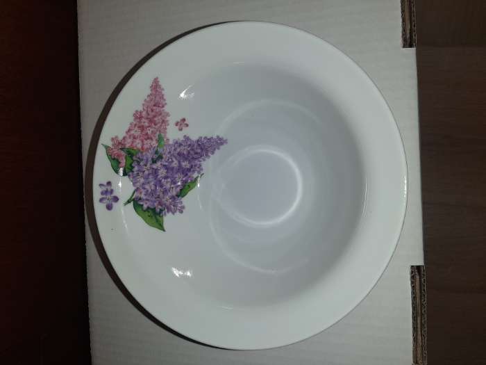 Фотография покупателя товара Тарелка глубокая Добрушский завод «Букет цветов», 550 мл, d=17 см, фарфор, белая - Фото 1