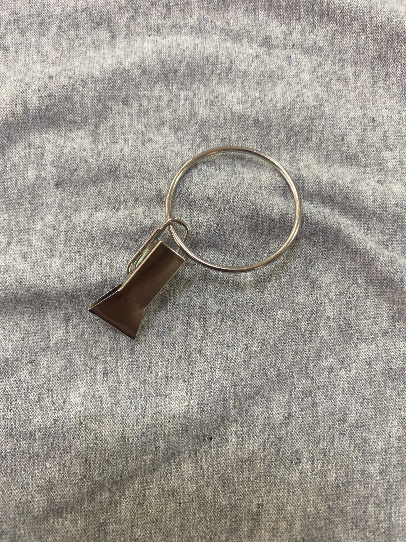 Фотография покупателя товара Кольцо для карниза, с зажимом, d=30/33 мм, 20 шт., цвет серебряный - Фото 1