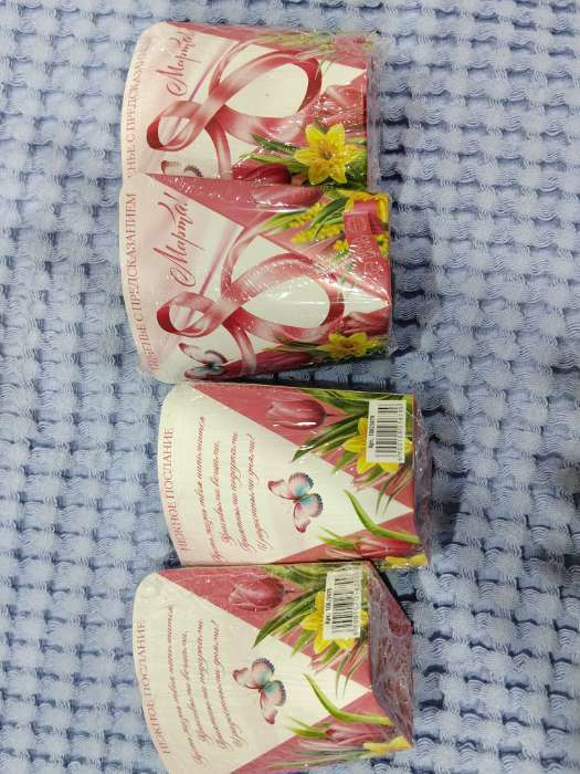 Фотография покупателя товара Печенье с предсказанием в коробке «8 марта. Розы», 1 шт. - Фото 1