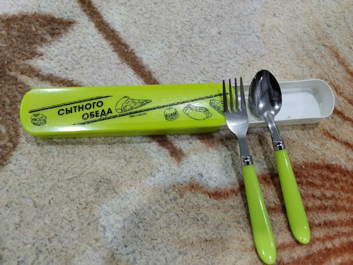 Фотография покупателя товара Набор столовых приборов «Список дел», вилка, ложка - Фото 2