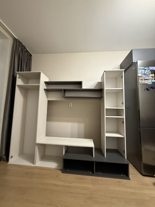 Фотография покупателя товара Стенка в гостиную «Юна», с шкафами, с полками, 2200×480×1870 мм, цвет анкор светлый/графит - Фото 6