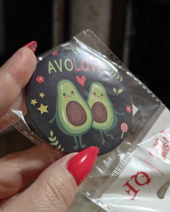 Фотография покупателя товара Зеркало карманное AVOLOVE, d=7 см, разноцветное - Фото 4