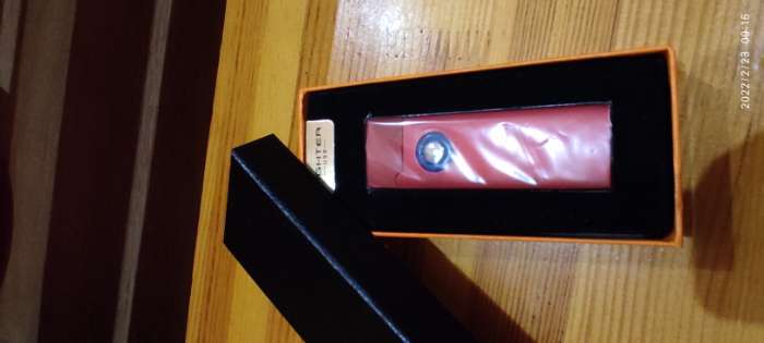 Фотография покупателя товара Зажигалка электронная, USB, спираль, 2.5 х 8 см, красная - Фото 3